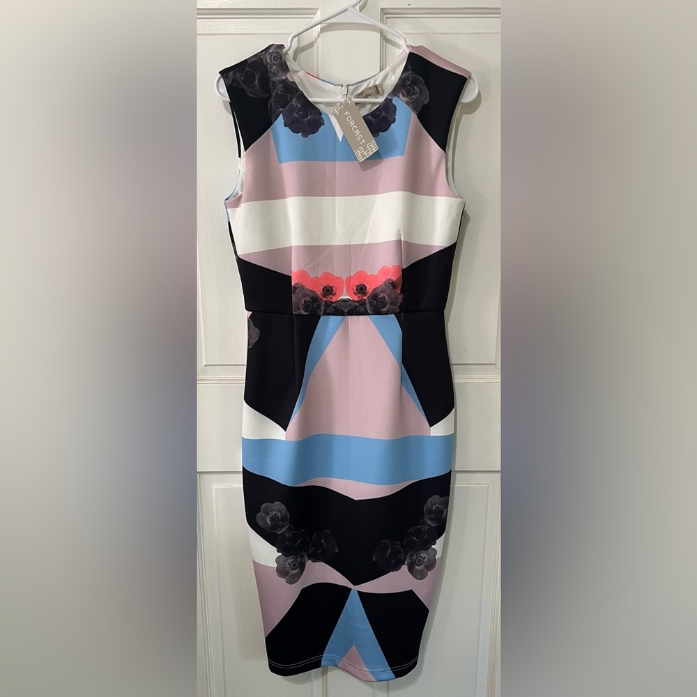 FORCAST LOLITA GEO FLORAL PRINT DRESS NWT Size 10